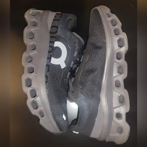 On Running Black and Gray Cloud Sneakers - Picture 1 of 15